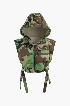 Hooded Tie Vest
