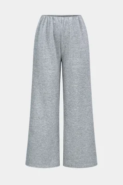 Hooded Zipper Detail Top And Wide Leg Trousers Set