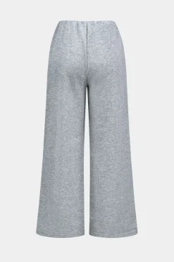 Hooded Zipper Detail Top And Wide Leg Trousers Set