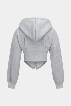 Hooded Zipper Long Sleeve Jacket