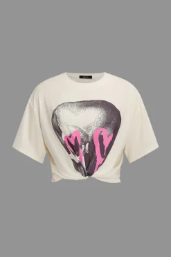 Illusion Pattern Print Round Neck T-Shirt