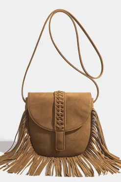 Imitation Deer Skin Fringe Cross-Body Bag