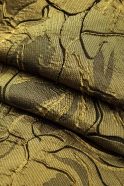 Jacquard Metallic Puff Zipper Skirt