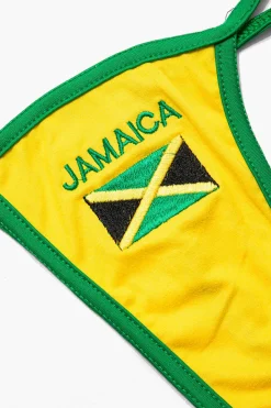 JAMAICA Embroidered Contrast Bikini Set