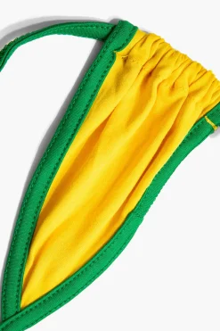 JAMAICA Embroidered Contrast Bikini Set