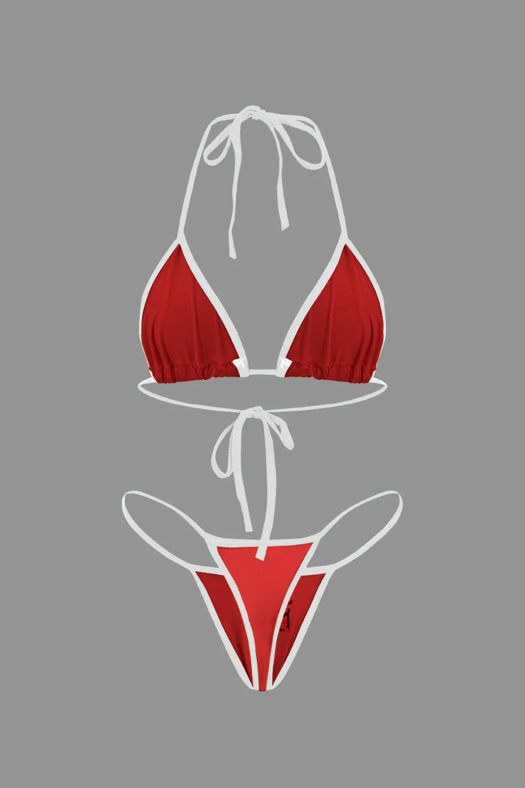 JAMAICA Embroidered Contrast Bikini Set