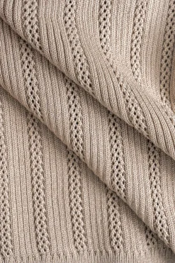 Knit Bottom Tank Top And Cardigan And Skirt Set