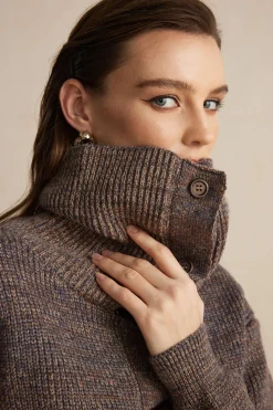 Knit Button Long-Sleeve Cardigan
