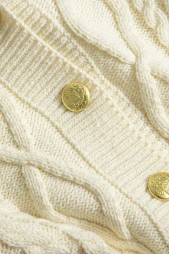 Knit Button Patchwork Cardigan