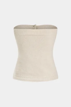 Knit Button Tank Top And Cardigan And Skirt Set