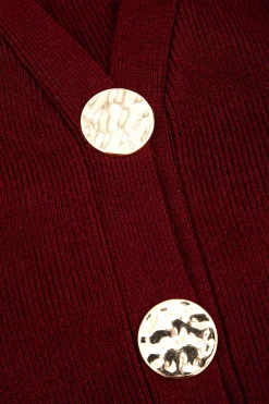 Knit Button V-neck Cardigan