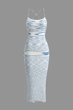 Knit Intertwine Tie Midi Dress
