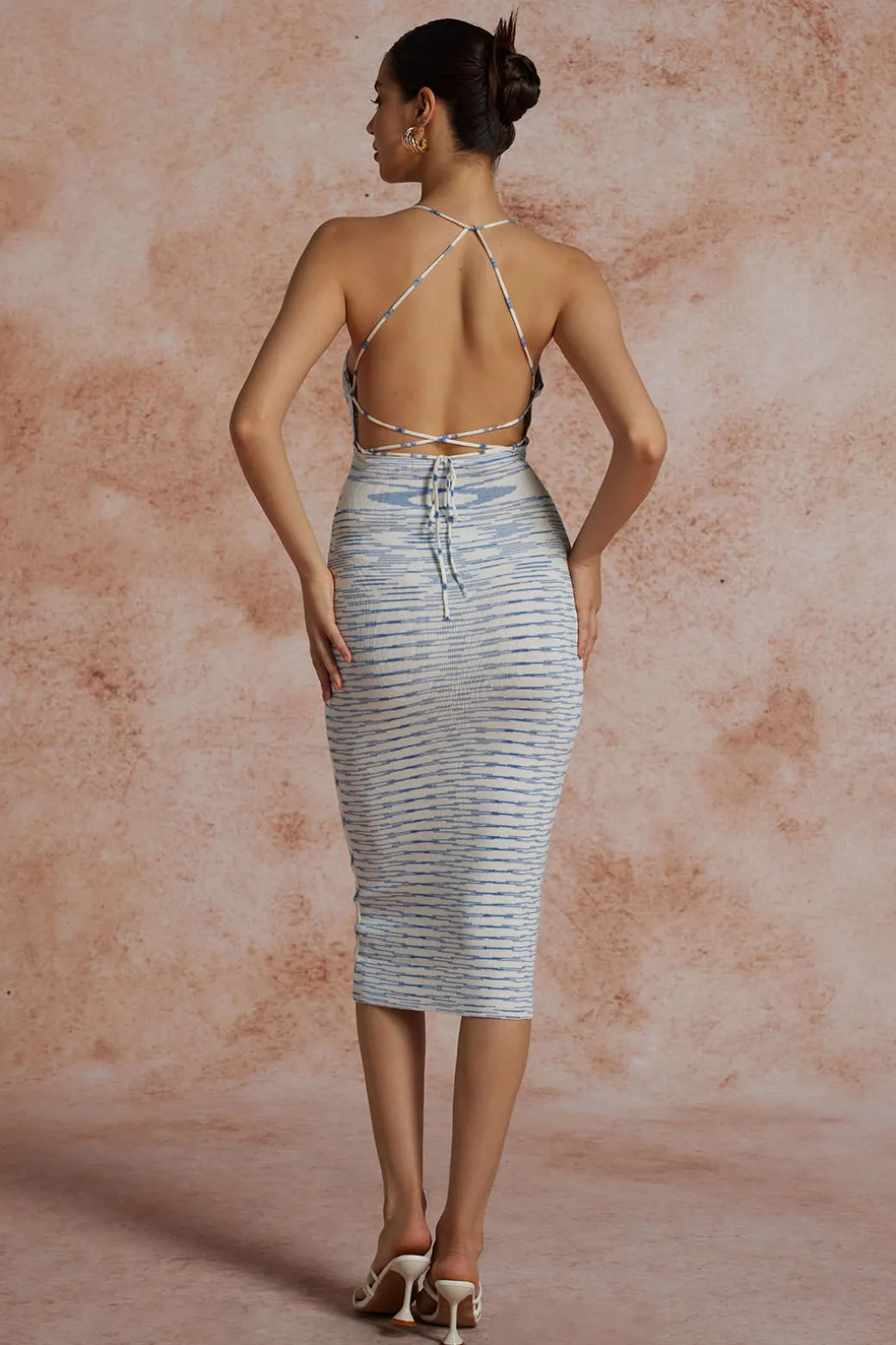 Knit Intertwine Tie Midi Dress