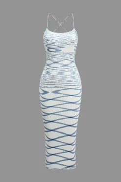 Knit Intertwine Tie Midi Dress