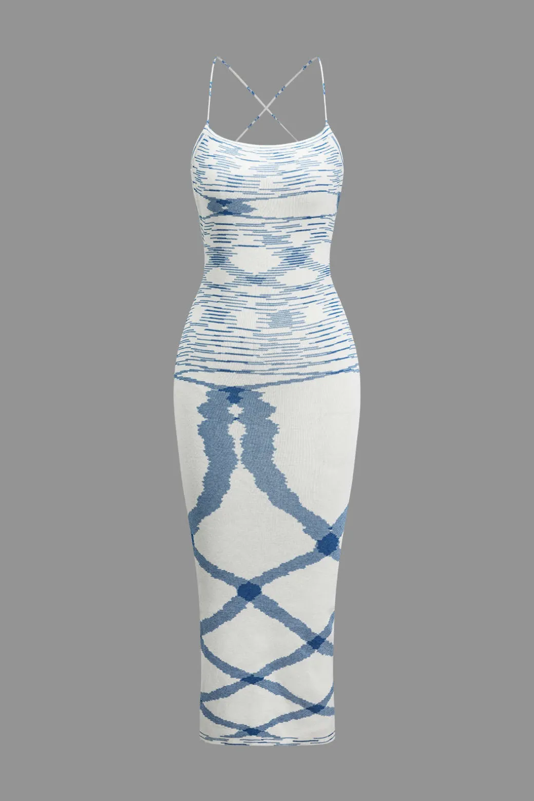 Knit Intertwine Tie Midi Dress