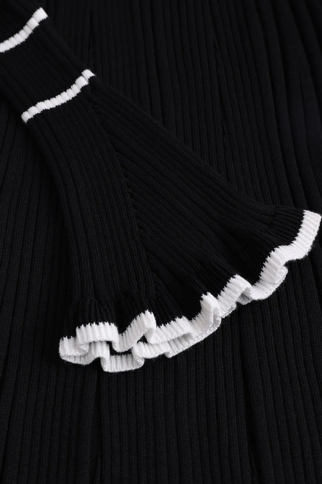 Knit Long Sleeve Button Dress