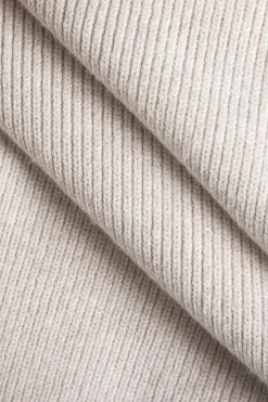 Knit Long Sleeve V-Neck Slit Dress