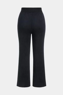 Knit Metallic Button Pocket Top And Trousers Set