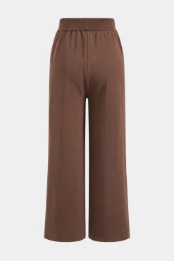 Knit Mock Neck Top And Contrast Top And Pants Set