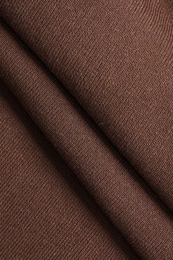 Knit Mock Neck Top And Contrast Top And Pants Set