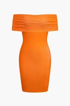 Knit Off-Shoulder Mini Dress