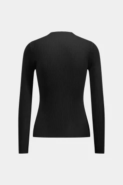 Knit Patchwork Long Sleeve Top