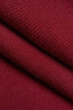 Knit Puff Hem Long Sleeve V-neck Dress