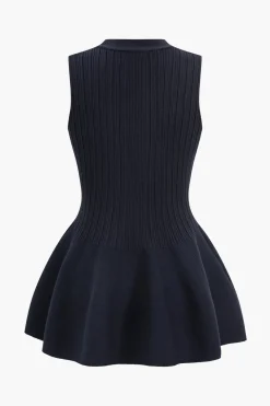 Knit Puff Sleeveless Vest