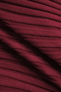 Knit Ruched Detail Long-Sleeve Cropped Top