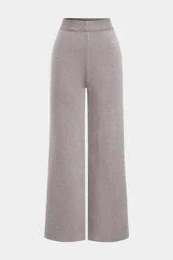 Knit Tie-Up Button Pocket Long-Sleeve Top And Trousers Set