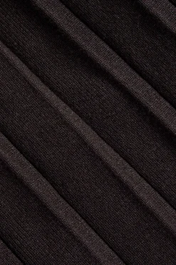 Knitted Pleated High Waist Skirt
