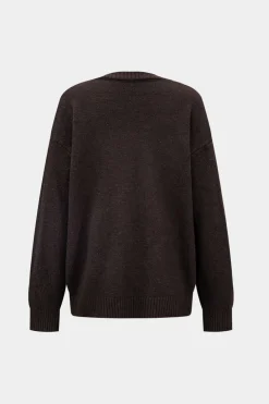 Knitted V-Neck Long-Sleeve Top And Trousers Set