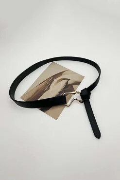 Knot Decoration And Waist Design Leather Belt