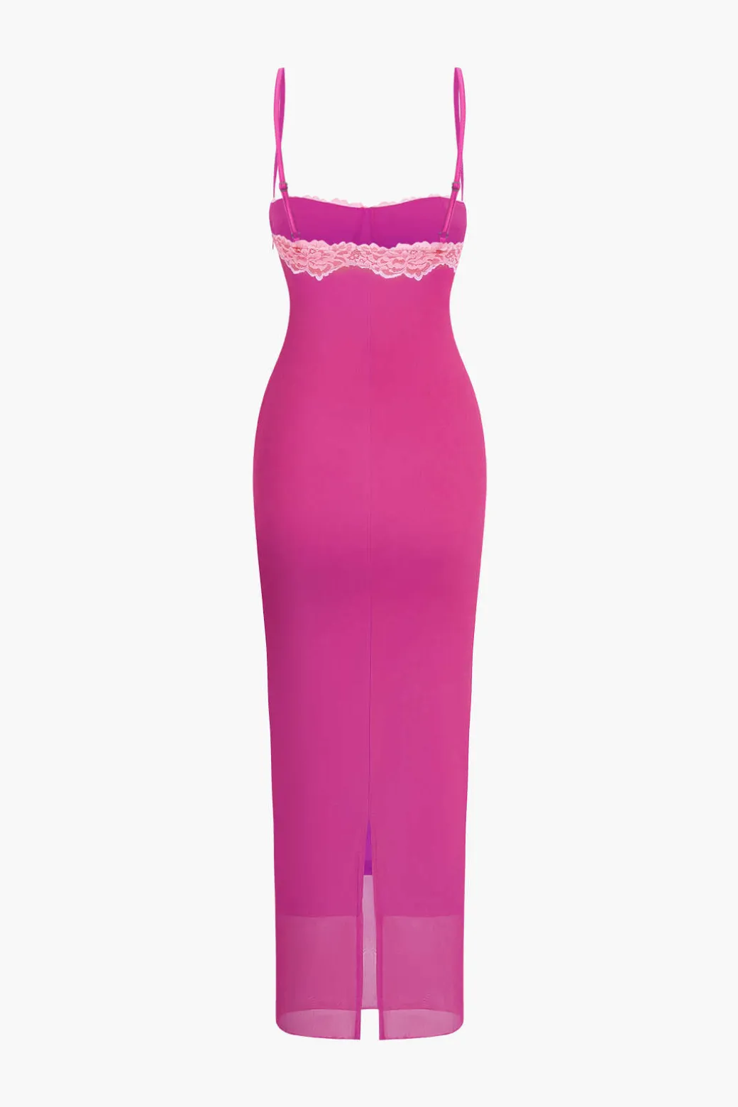Lace Trim Cami Midi Dress