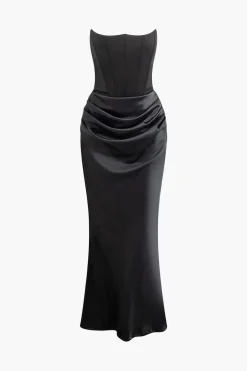 Layer Strapless Mermaid Maxi Dress