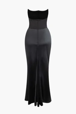 Layer Strapless Mermaid Maxi Dress