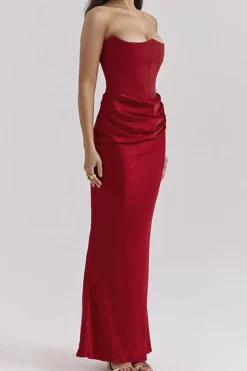 Layer Strapless Mermaid Maxi Dress