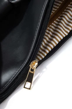 Leather Bow Clutch Bag