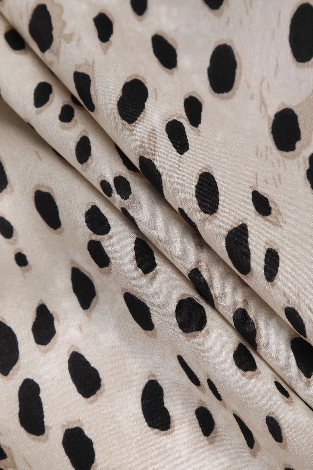 Leopard Drawstring Slit Skirt