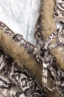 Leopard Print Mesh Long-Sleeve Top