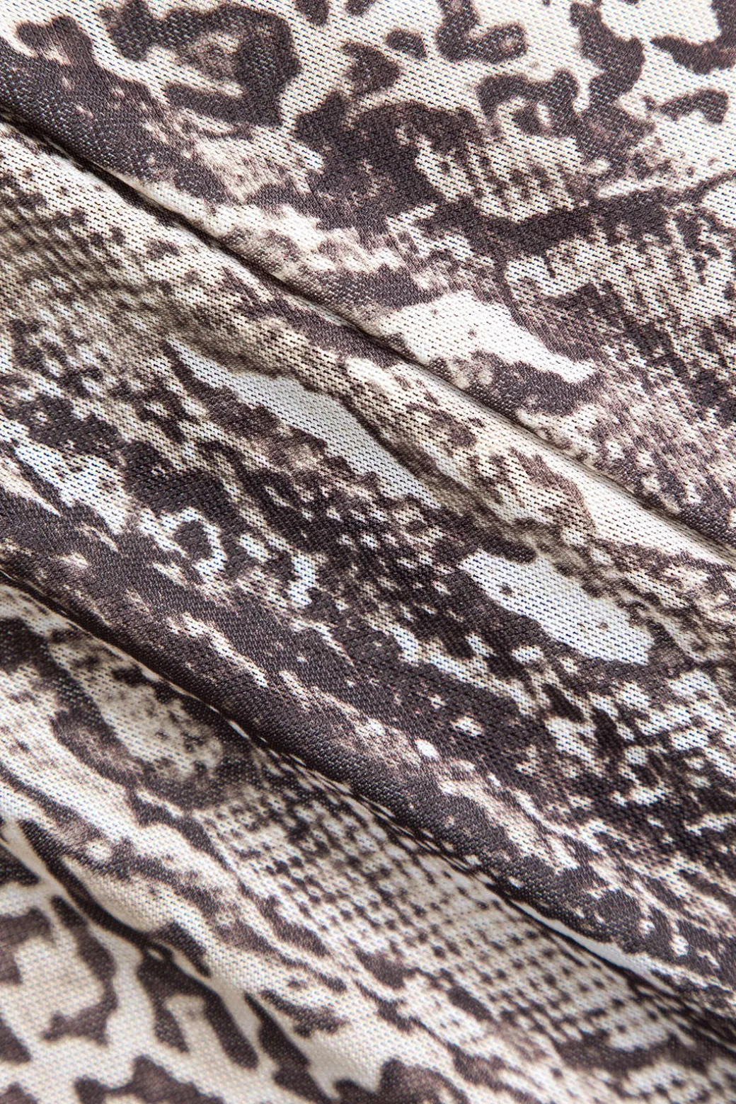 Leopard Print Mesh Long-Sleeve Top