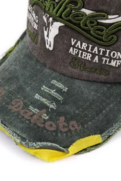 Letter Embroidery Distressed Baseball Hat