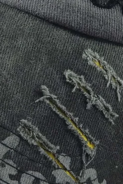 Letter Embroidery Distressed Baseball Hat
