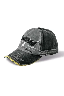 Letter Embroidery Distressed Baseball Hat