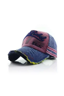 Letter Embroidery Distressed Baseball Hat