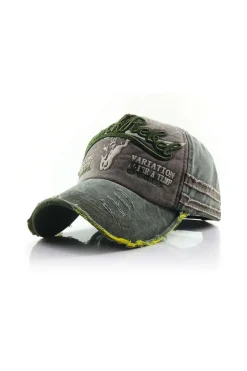 Letter Embroidery Distressed Baseball Hat