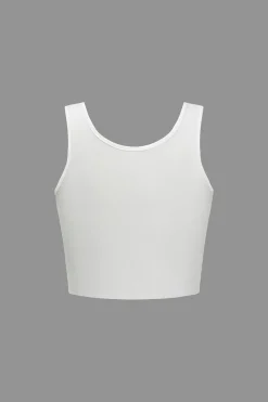 Letter &Fruit Print Tank Top