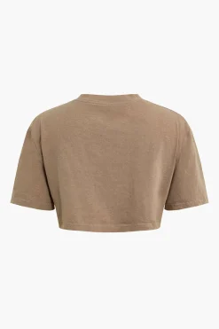 Letter Print Crop T-Shirt