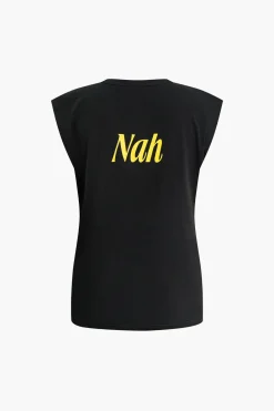 Letter Print Sleeveless T-shirt