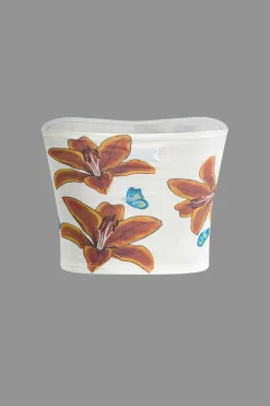 Lily Print Tube Top